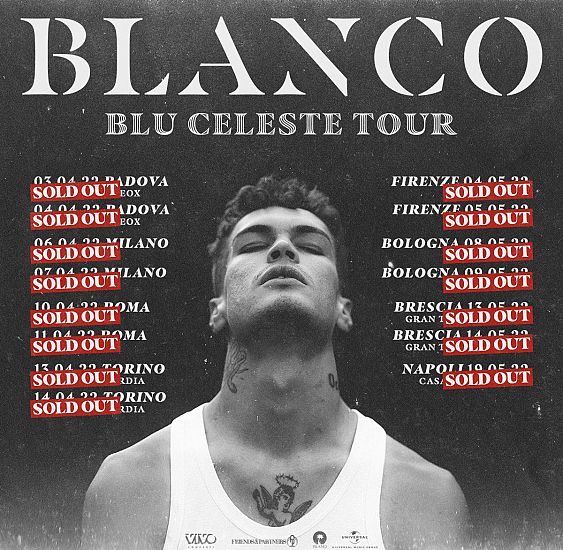 Blanco il tour 2022 completamento sold out