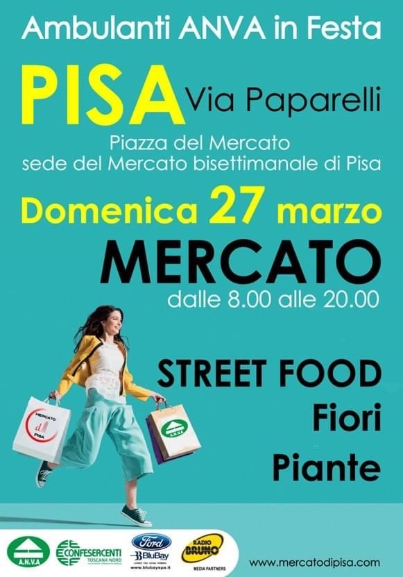 Vieni con Radio Bruno a fare shopping al mercato di Pisa la domenica è più bello