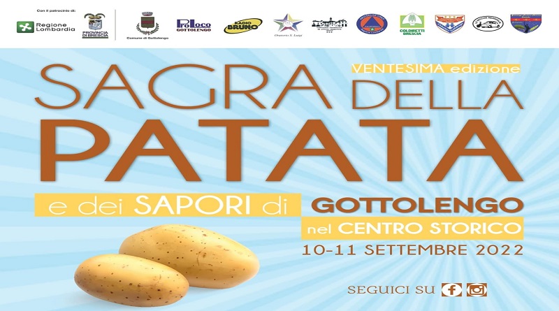 Il 10 e 11 settembre torna la Sagra della patata di Gottolengo!