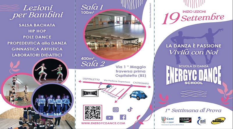 Il 19 settembre ripartono i corsi di Energyc Dance