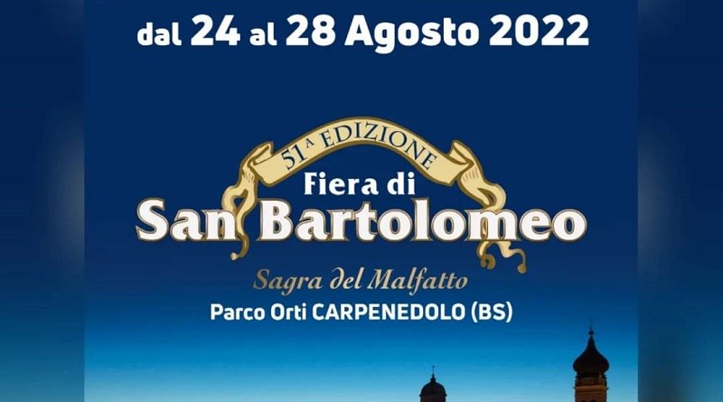 Dal 24 al 28 agosto torna la Fiera di San Bartolomeo – Sagra del Malfatto