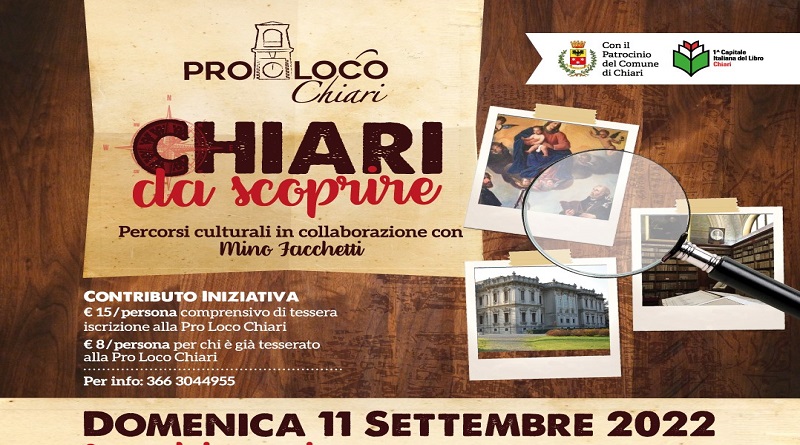 Domenica 11 settembre torna Chiari da Scoprire!