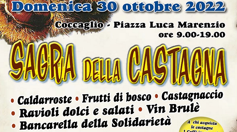 A coccaglio la Sagra della castagna domenica 30 ottobre