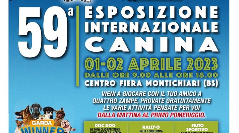 L'1 e il 2 aprile arriva la 59° Esposizione internazionale Canina di Montichiari