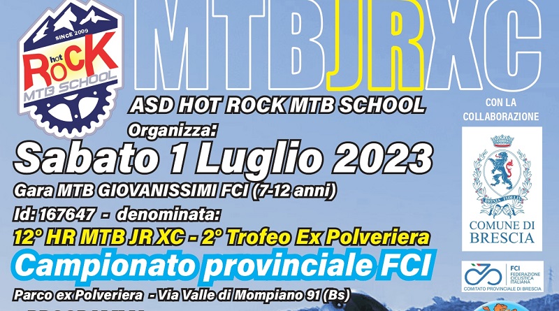 MTB Jr XC: sabato 1 luglio, a Brescia, zona Mompiano