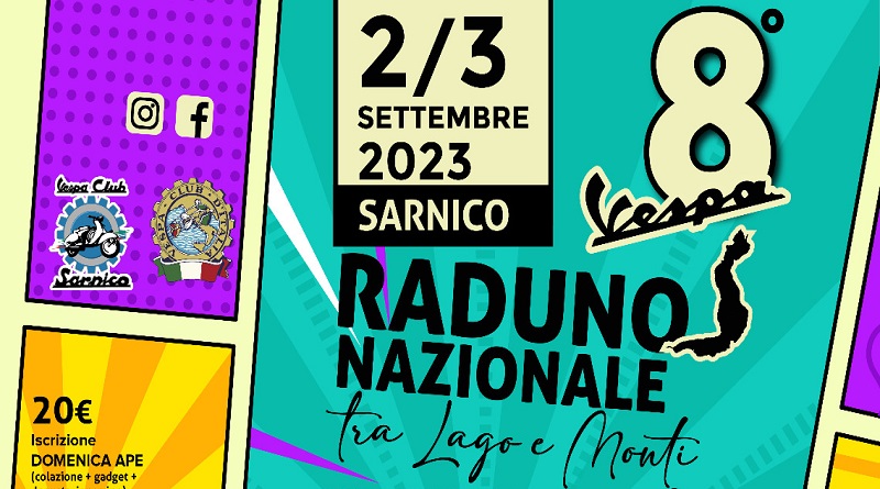 Ottavo Vespa raduno tra lago e monti: a Sarnico il 2 e 3 settembre!