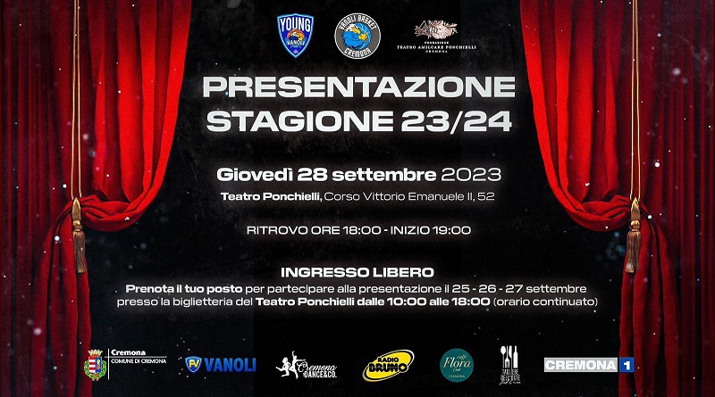 La Vanoli Basket Cremona vi aspetta alla presentazione ufficiale della squadra!