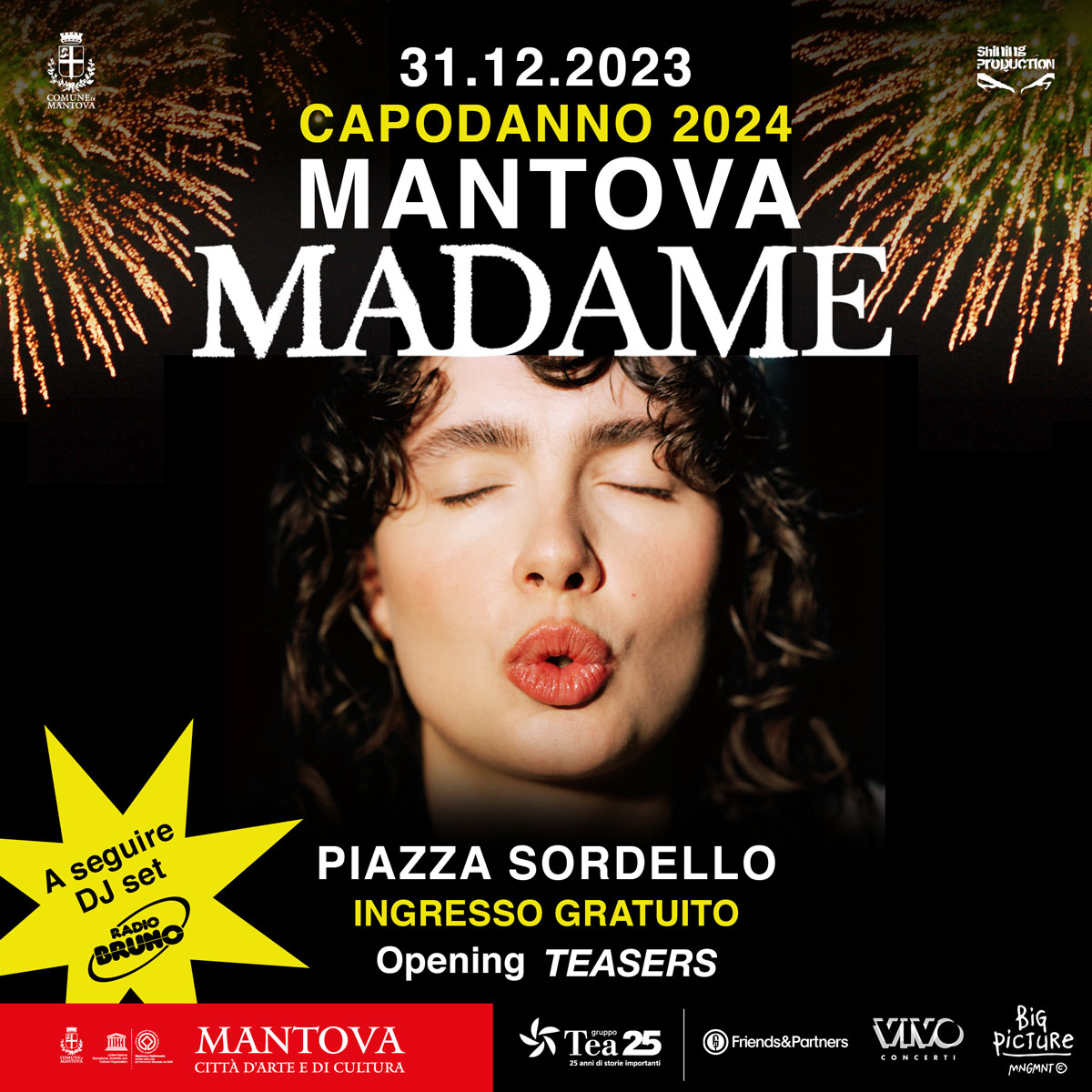 Capodanno a Mantova con Madame e Dj set di Radio Bruno