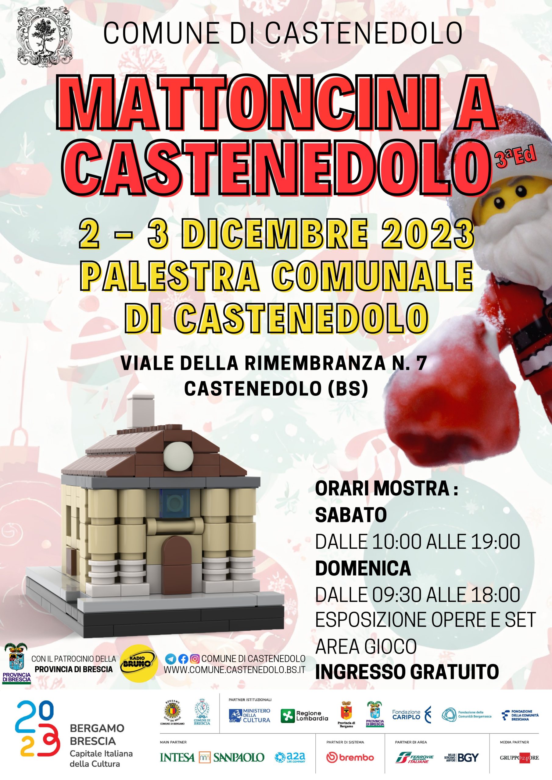 Il 2 e 3 dicembre, Mattoncini a Castenedolo!
