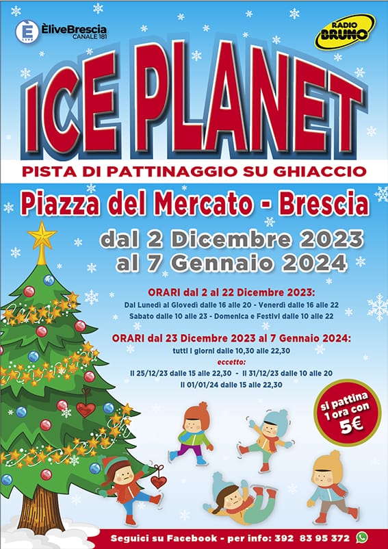 Fino al 7 gennaio, a Brescia torna ICE PLANET!