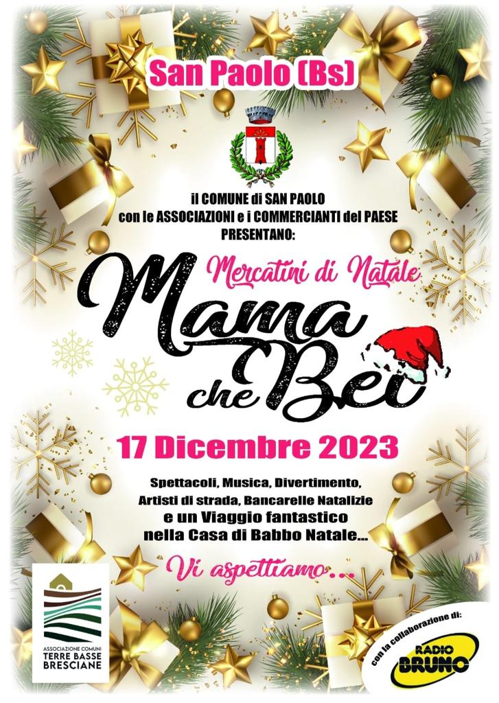 Il 17 dicembre a San Paolo tornano i mercatini natalizi "Mama che bei"