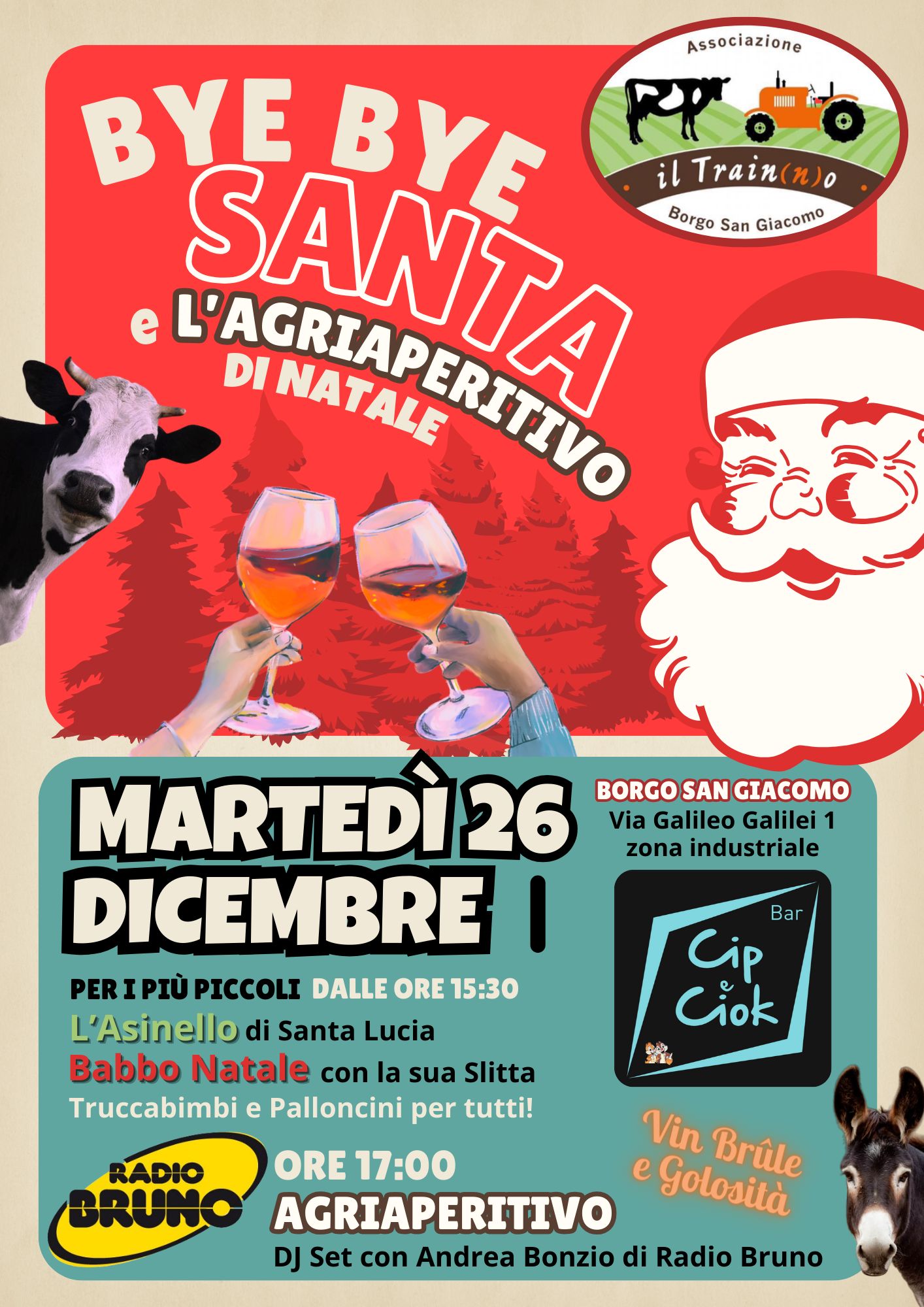 Bye Bye Santa e l’agriaperitivo di Natale