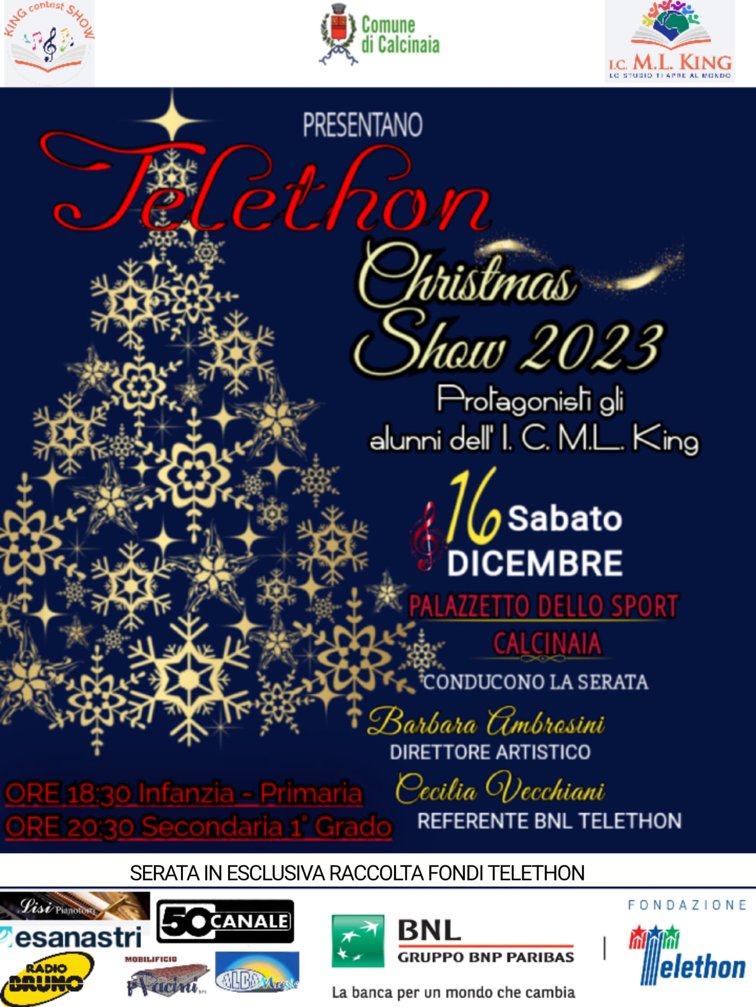 Telethon uno spettacolo di natale con i ragazzi di Cascina