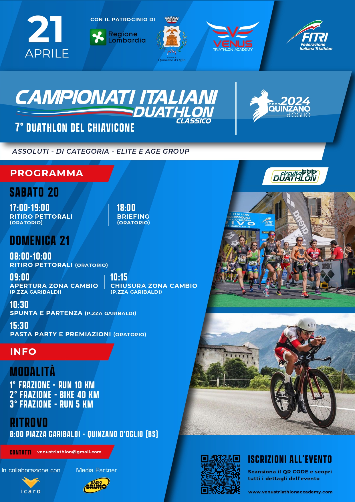 Campionati italiani di Duathlon a Quinzano d’Oglio