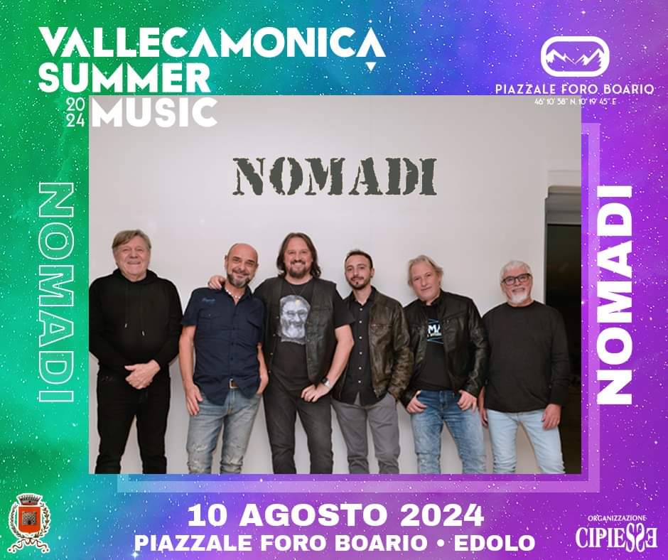 Anche i NOMADI saliranno sul palco del VALLECAMONICASUMMERMUSIC 2024!!!