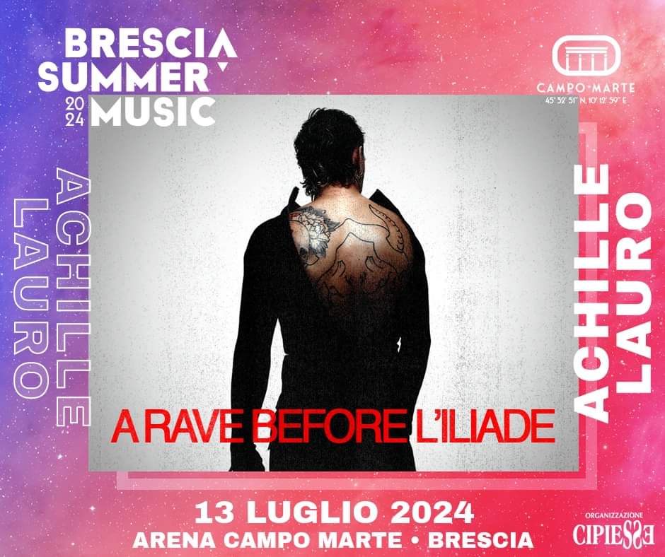 Achille Lauro torna live a Brescia il 13 Luglio 2024
