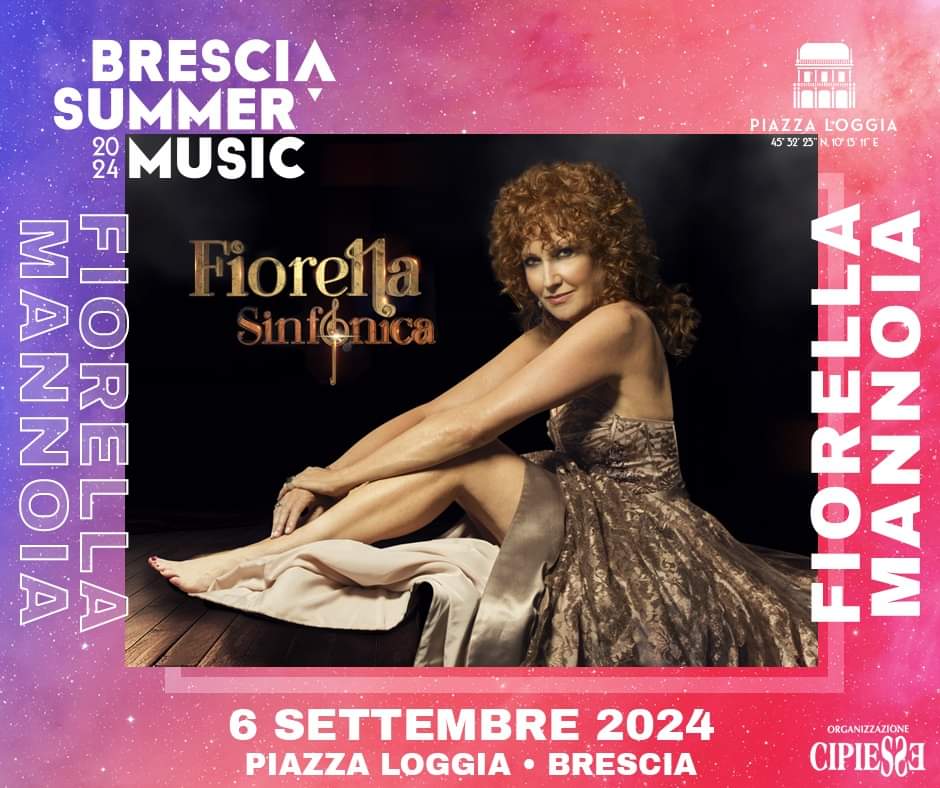 Il Brescia Summer Music porta Fiorella Mannoia in Piazza Loggia. Appuntamento il 6 settembre