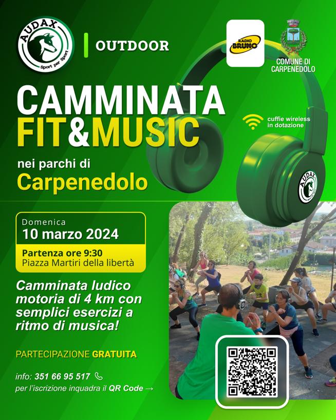 Domenica 10 marzo, camminata FIT&MUSIC nei parchi di Carpenedolo!