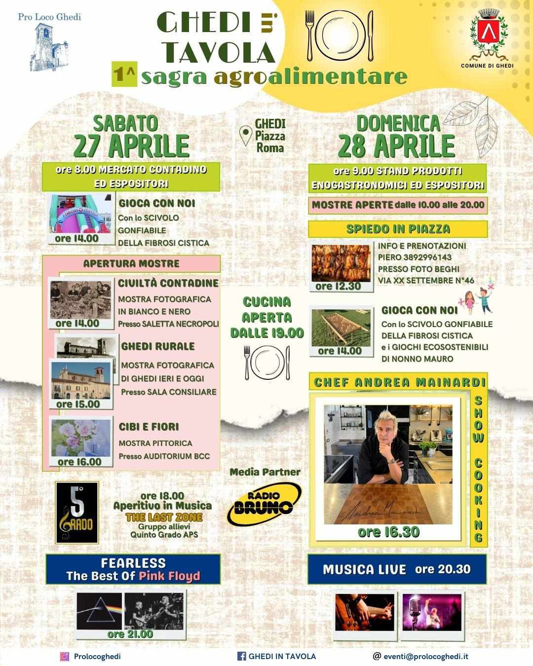 1a Sagra agroalimentare Ghedi In Tavola, il 27 e 28 Aprile