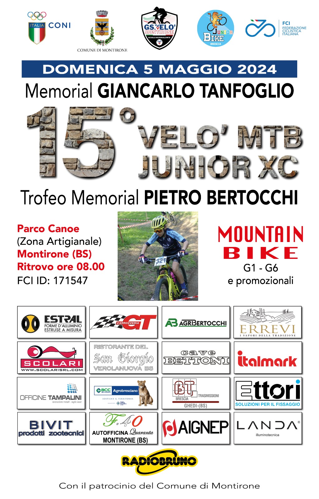 Domenica 5 maggio, a Montirone, il Trofeo Memorial Pietro Bertocchi!