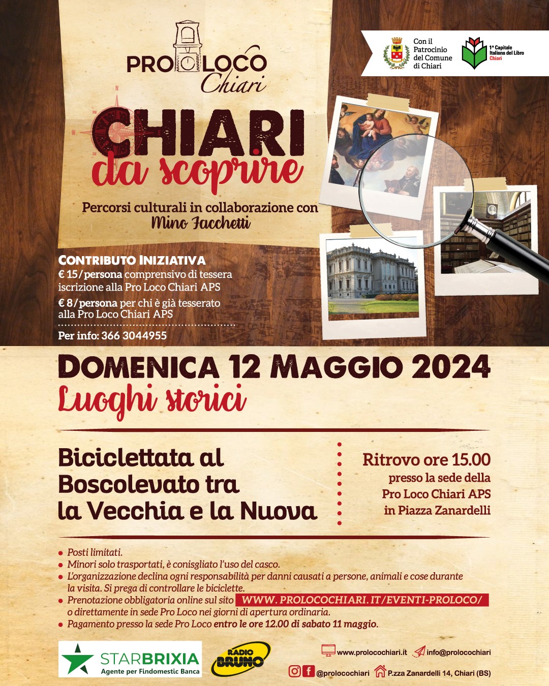 Chiari da scoprire: domenica 12 maggio la biciclettata alla località Boscolevato