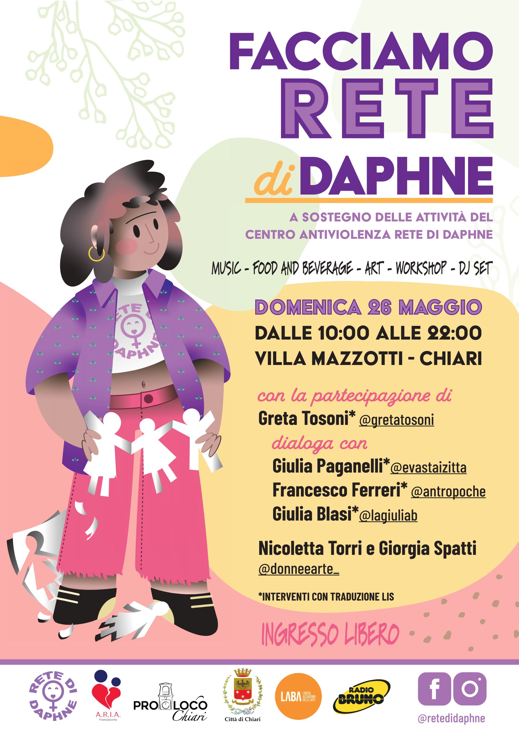 Il 26 maggio, a Chiari, torna "Facciamo rete di Daphne"