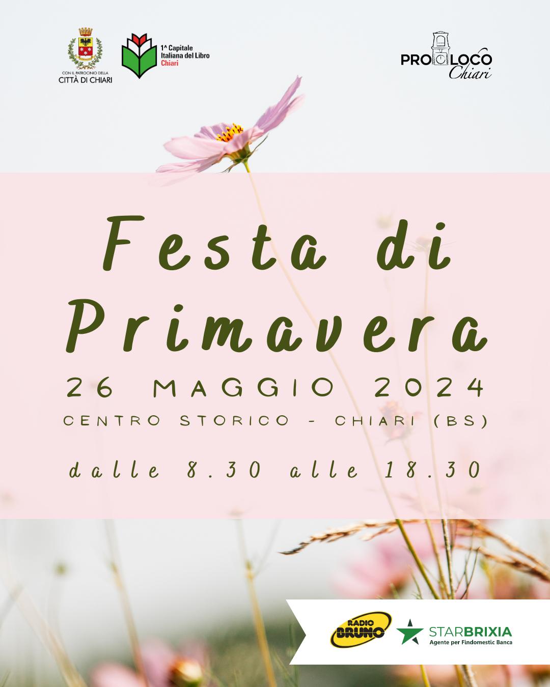 Domenica 26 maggio, festa di Primavera a Chiari!