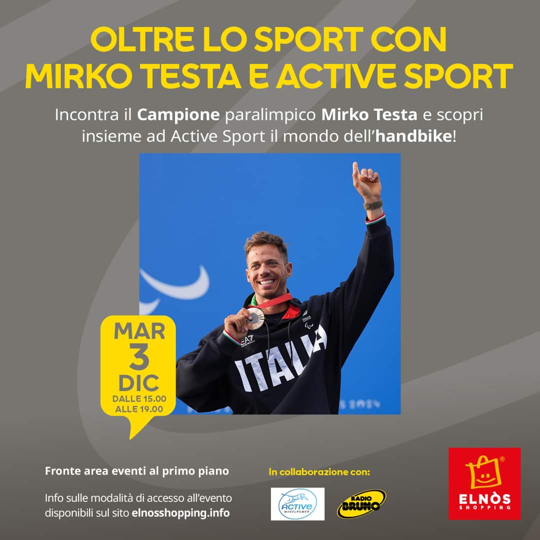 Oltre lo sport: incontra Mirko Testa a ELNÒS Shopping!