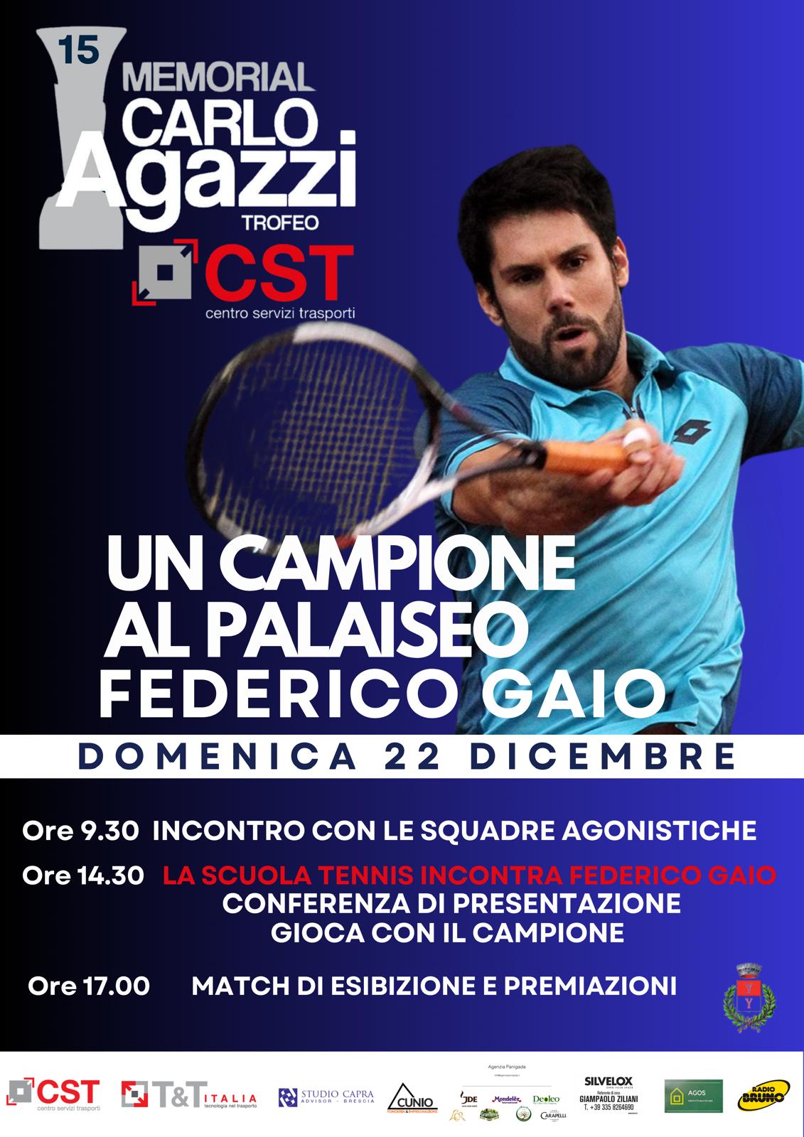 Domenica 22 dicembre il PalaIseo sarà il palcoscenico del 15° Memorial Carlo Agazzi, Trofeo CST