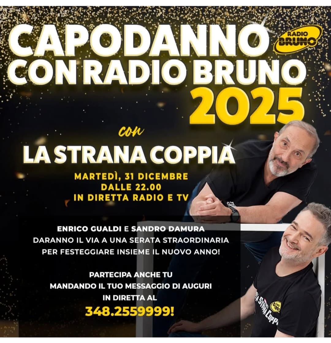 Festeggia il Capodanno con Radio Bruno!