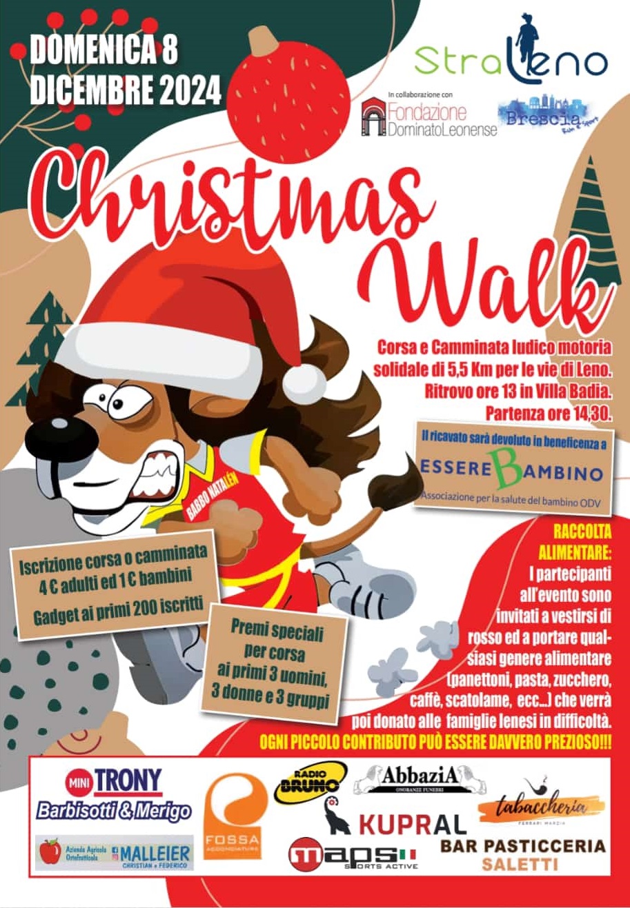 Domenica 8 dicembre, a Leno, arriva la Christmas Walk!