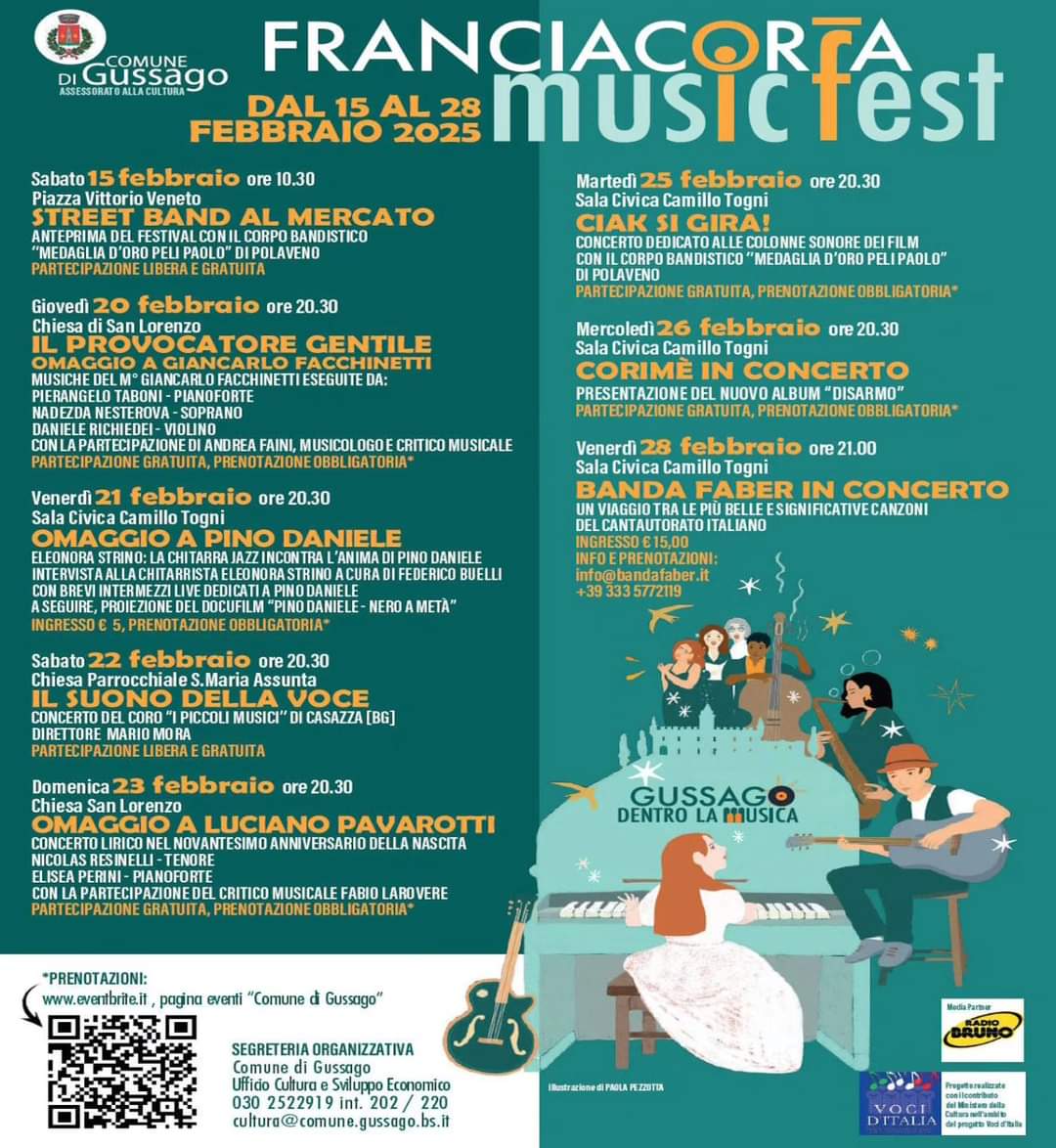 ✨ FRANCIACORTA MUSIC FEST 2025 – GUSSAGO DENTRO LA MUSICA ✨