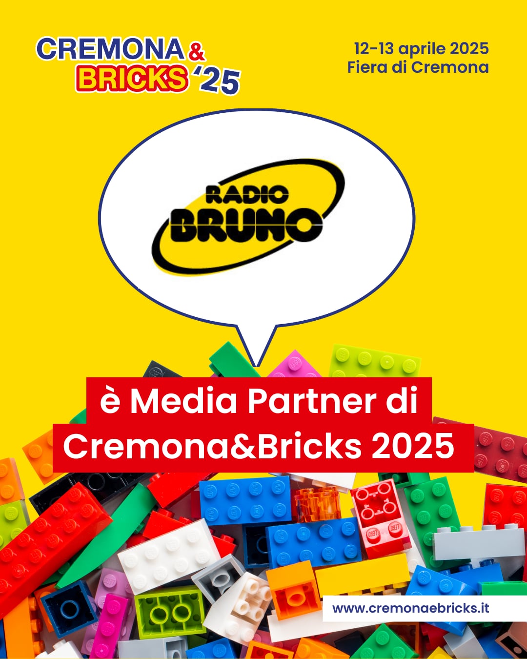 Radio Bruno è Media Partner di Cremona&Bricks 2025