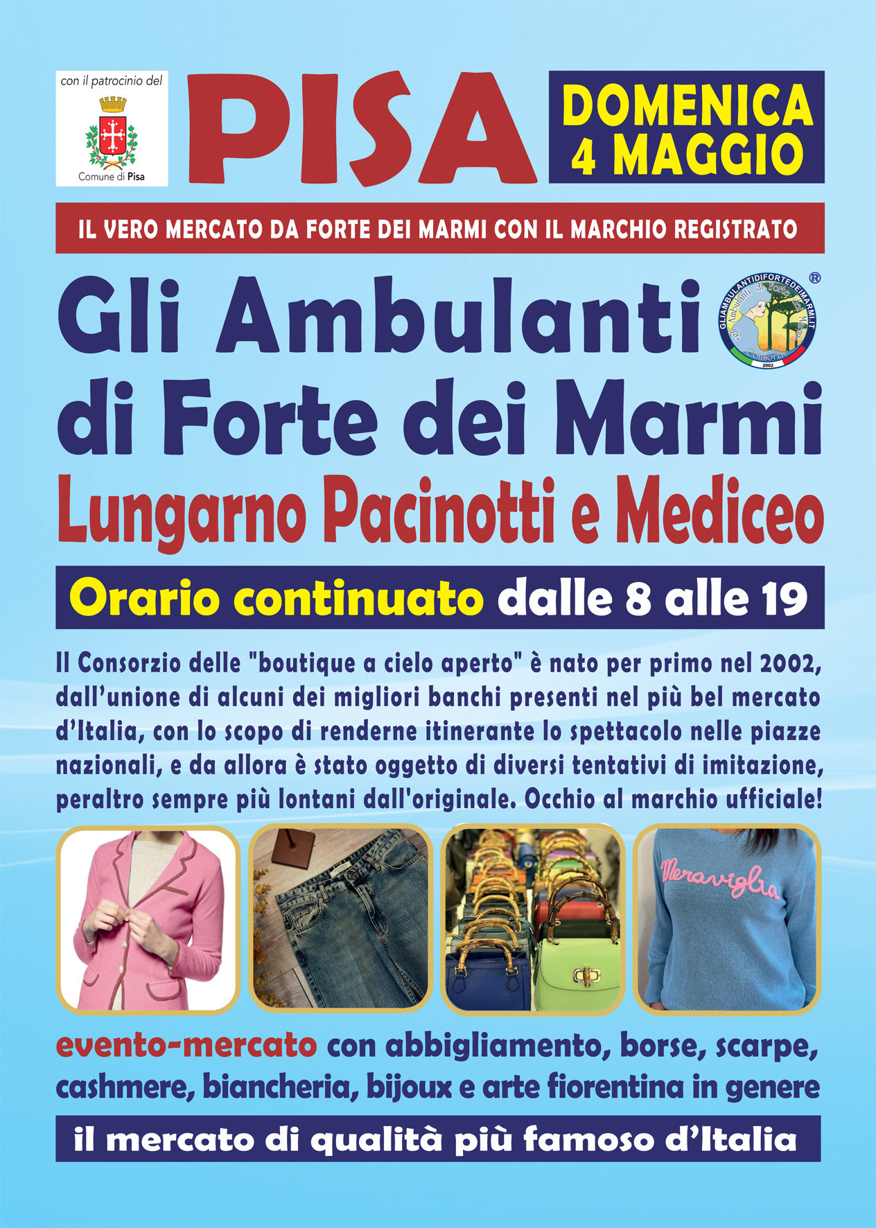 "Gli Ambulanti di Forte dei Marmi®” a Pisa