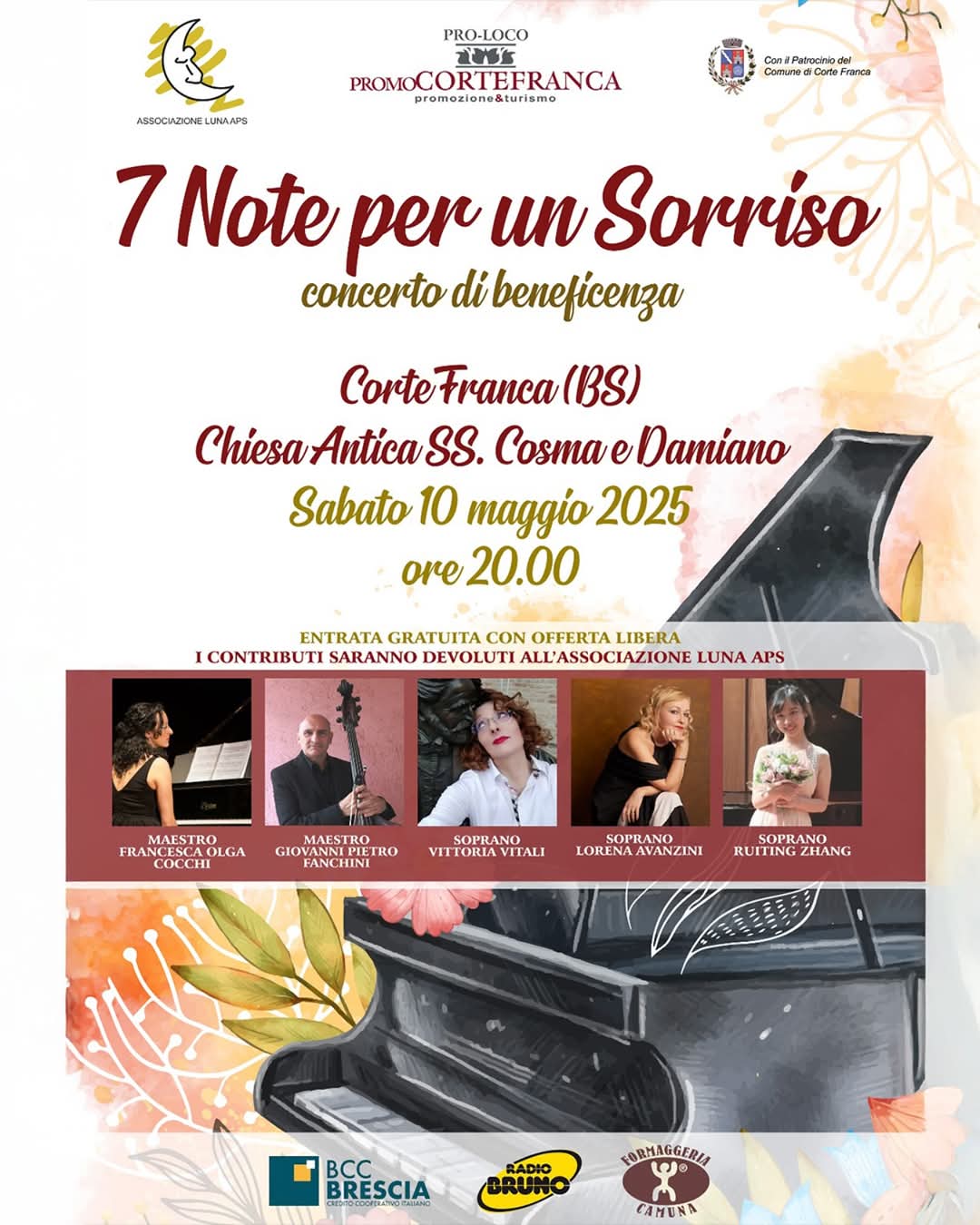 “7 Note per un Sorriso”: sabato 10 maggio, una serata di grande musica e solidarietà