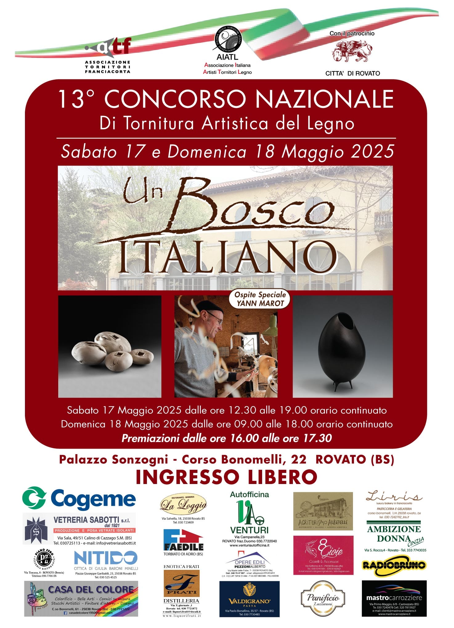Un bosco italiano: il 17 e 18 maggio, a Rovato, torna il concorso nazionale di tornitura artistica del legno