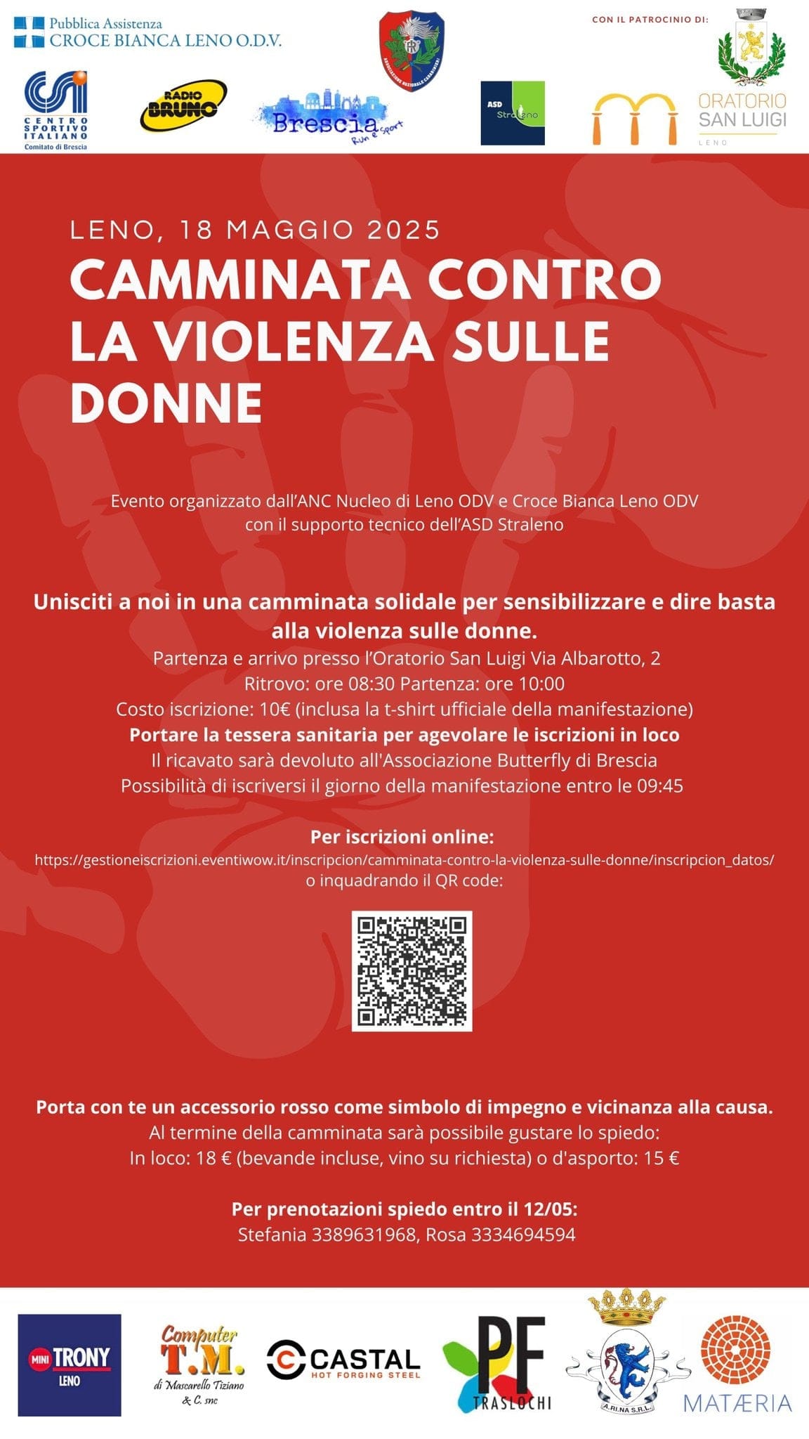 Il 18 maggio, a Leno, torna la camminata contro la violenza sulle donne