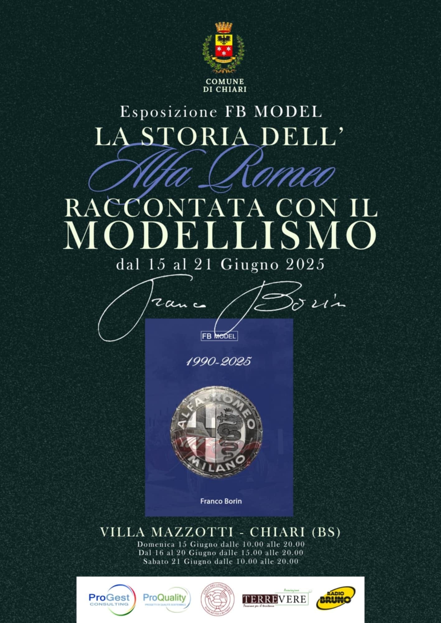 A Chiari l’Alfa Romeo diventa arte in miniatura: dal 15 al 21 giugno la mostra FB Model