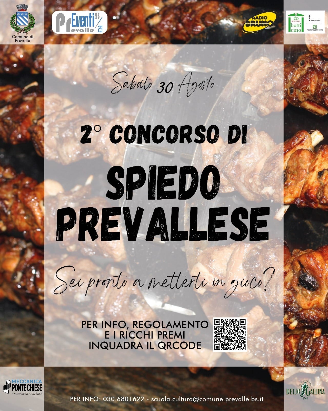Sabato 30 agosto il 2°Concorso di Spiedo Prevallese!