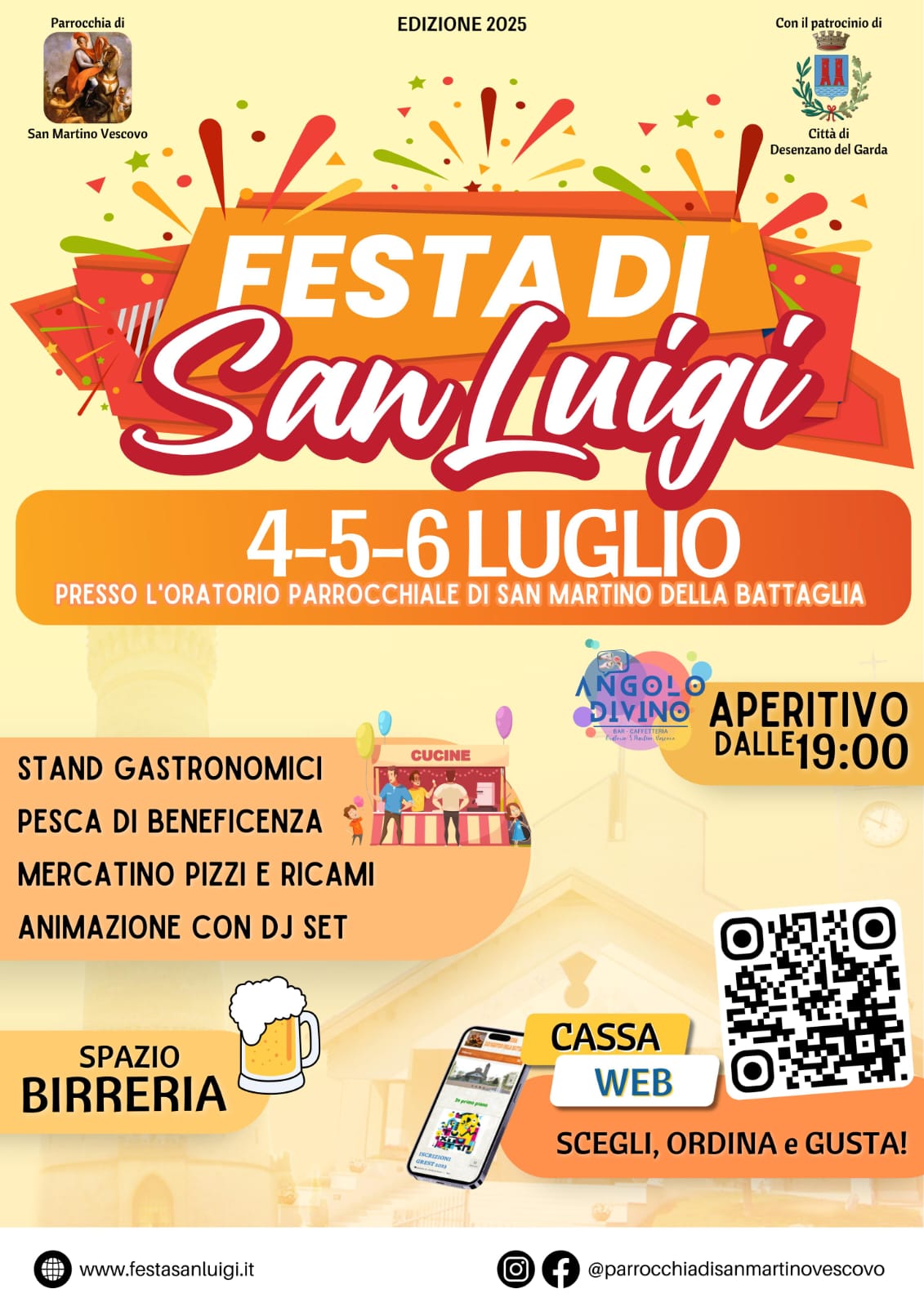 Il 4, 5 e 6 luglio, all'Oratorio parrocchiale di San Martino della Battaglia, torna la Festa di San Luigi!
