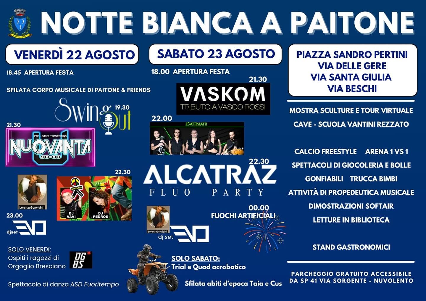 NOTTE BIANCA A PAITONE