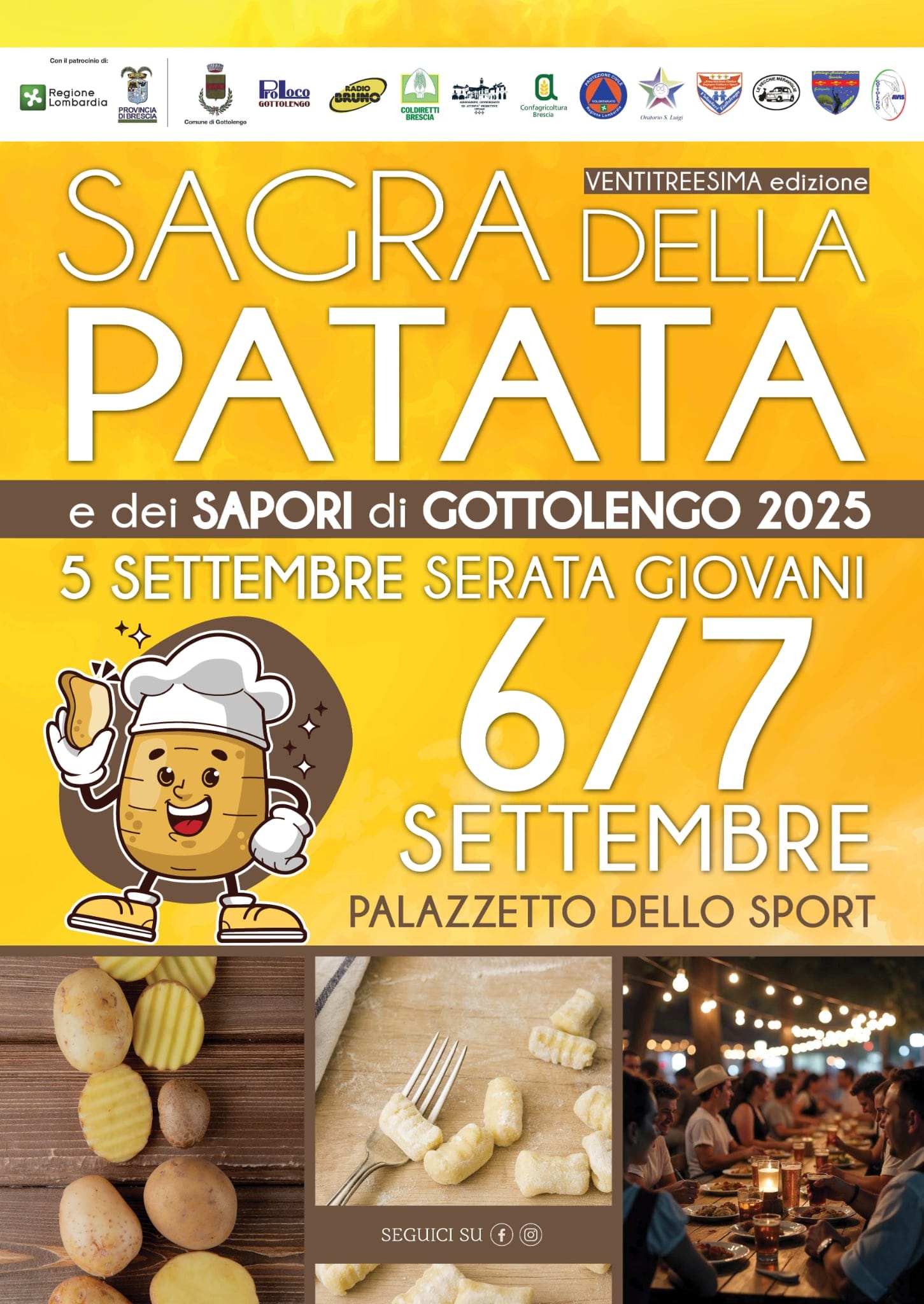  Torna a Gottolengo la Sagra della Patata e dei Sapori, giunta alla sua ventitreesima edizione!