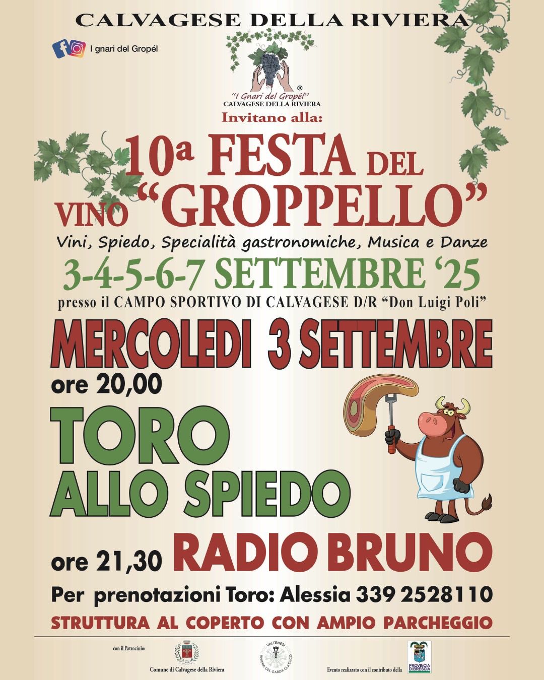✨ La tradizione incontra la festa! ✨: dal 3 al 7 settembre a Calvagese della Riviera