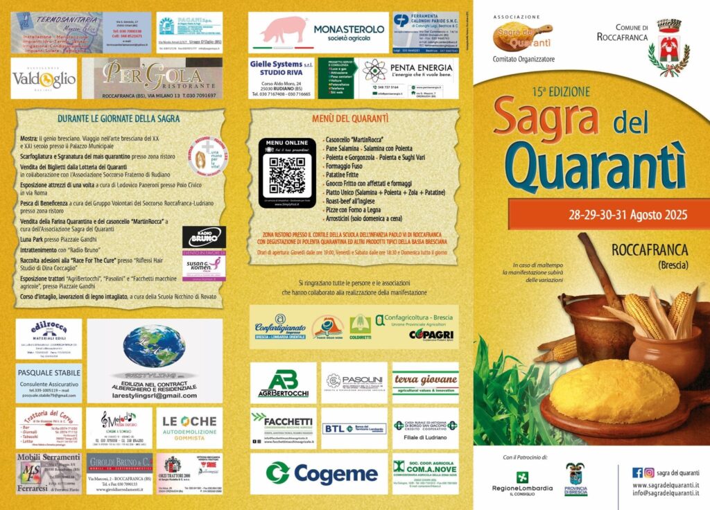 Roccafranca, torna la Sagra del Quarantì