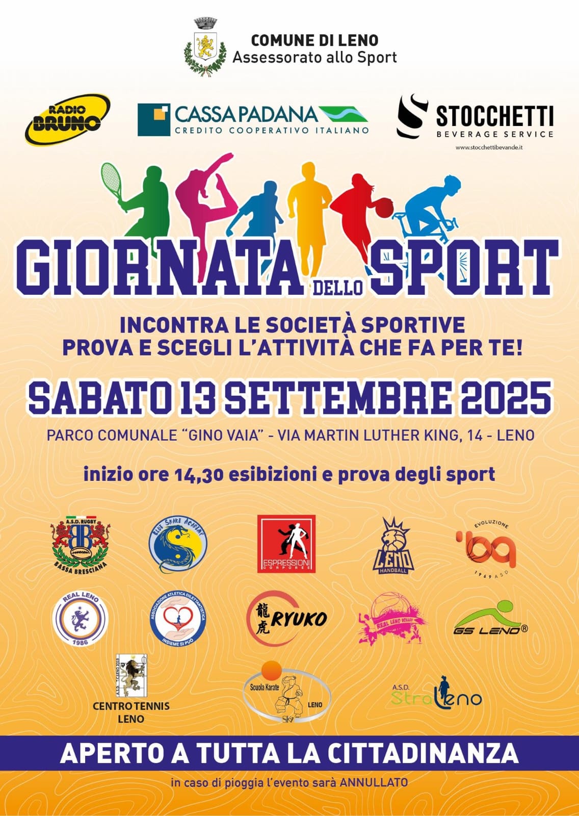 : sabato 13 settembre a Leno