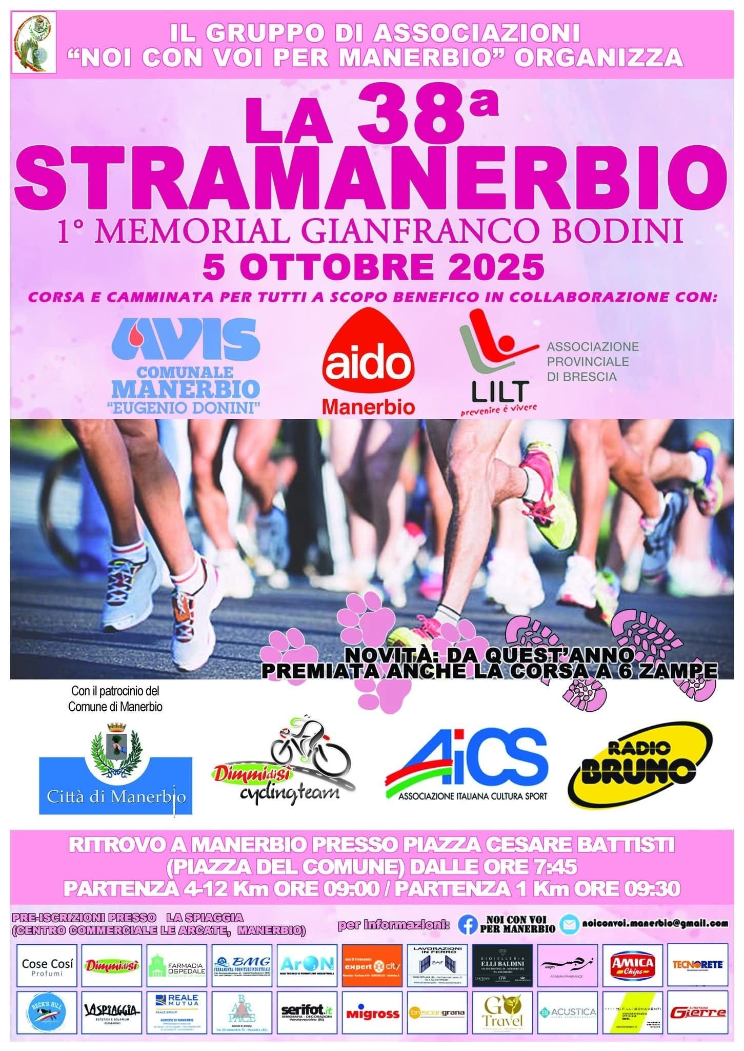 Domenica 5 ottobre torna la 38a Stramanerbio!