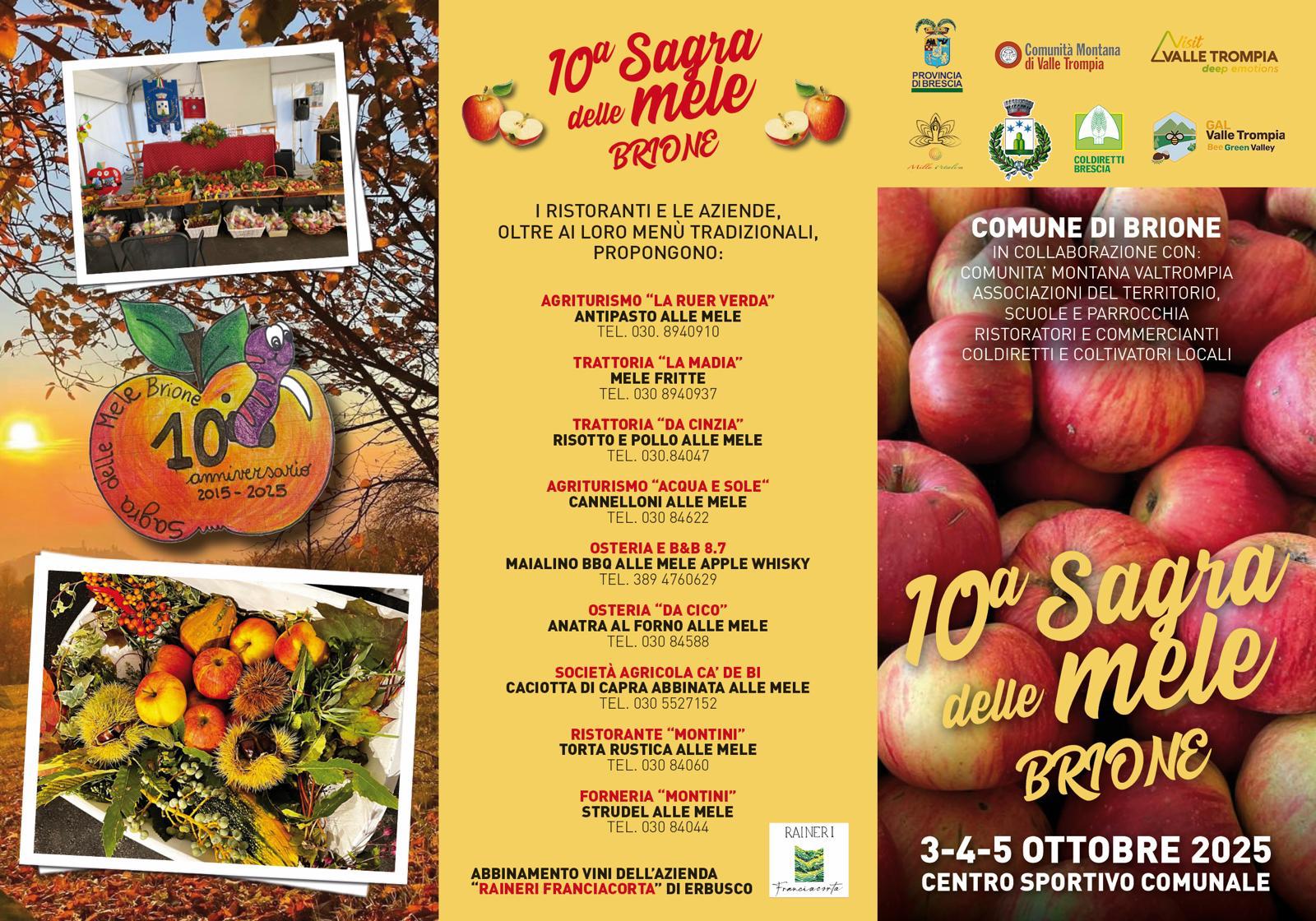 Brione, alla Sagra delle Mele torna la Cena del Contadino