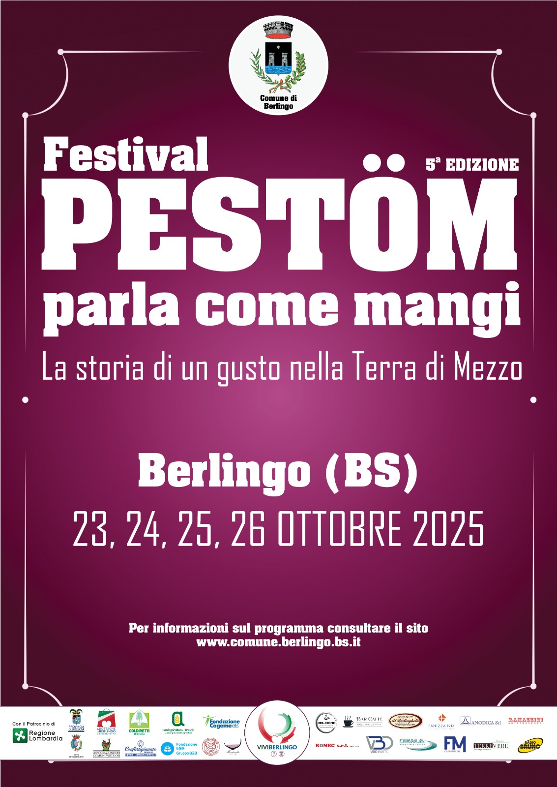 Torna il Festival Pestöm: 4 giorni di sapori, musica e tradizione a Berlingo dal 23 al 26 ottobre!