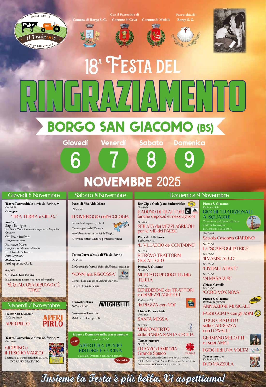 A Borgo San Giacomo torna la 18a Festa del Ringraziamento!