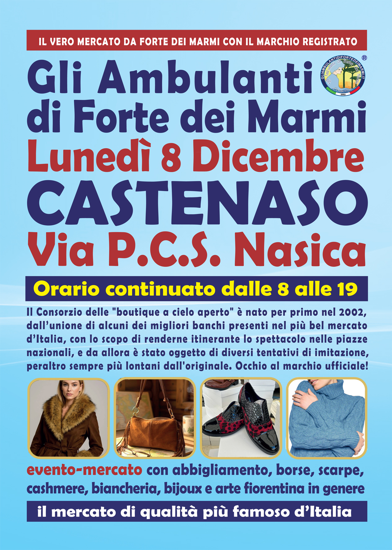 Gli Ambulanti di Forte dei Marmi® a CASTENASO lunedì 8 dicembre